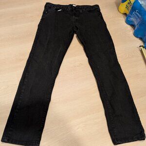 True Religion Jeans Womens 16 Black Geno Relaxed Slim Stretch Denim Pants Plus